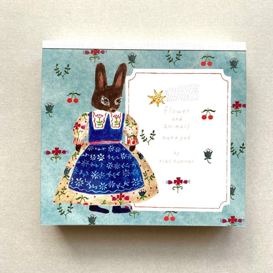 Cozyca Products x Aiko Fukawa Block Memo Pad - Flower and Animals