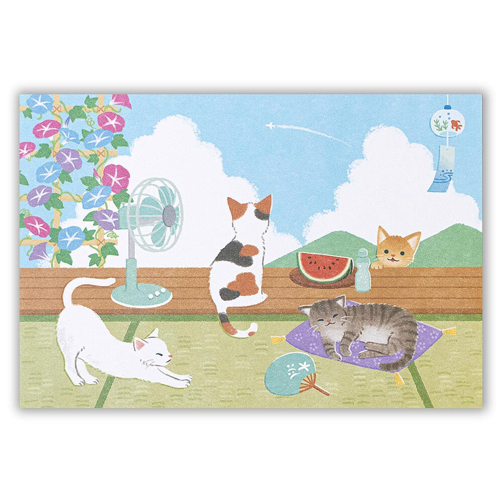 NB Co. x Kazuemon Postcard - Summer Cats