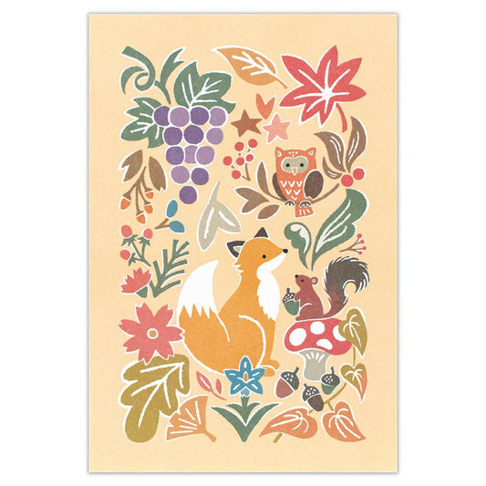 NB Co. x Mieko Akioka Postcard - Autumn Friends