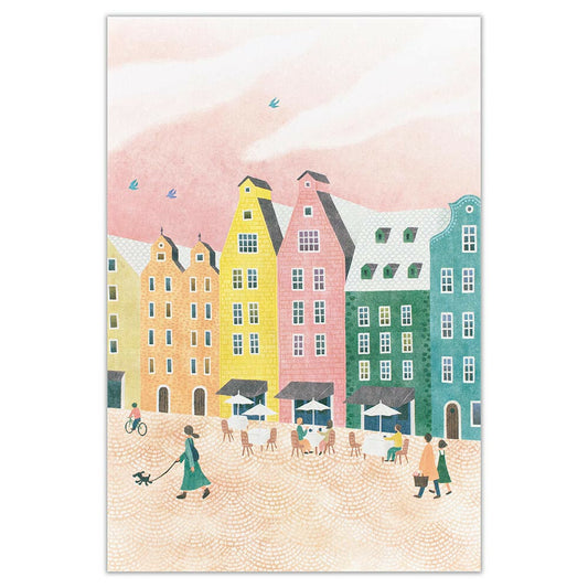 NB Co. x Nahoko Kumagai Postcard - Cafe and Town