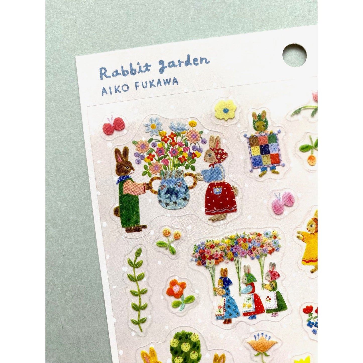 Cozyca Products x Aiko Fukawa Transparent Stickers - Rabbit Garden