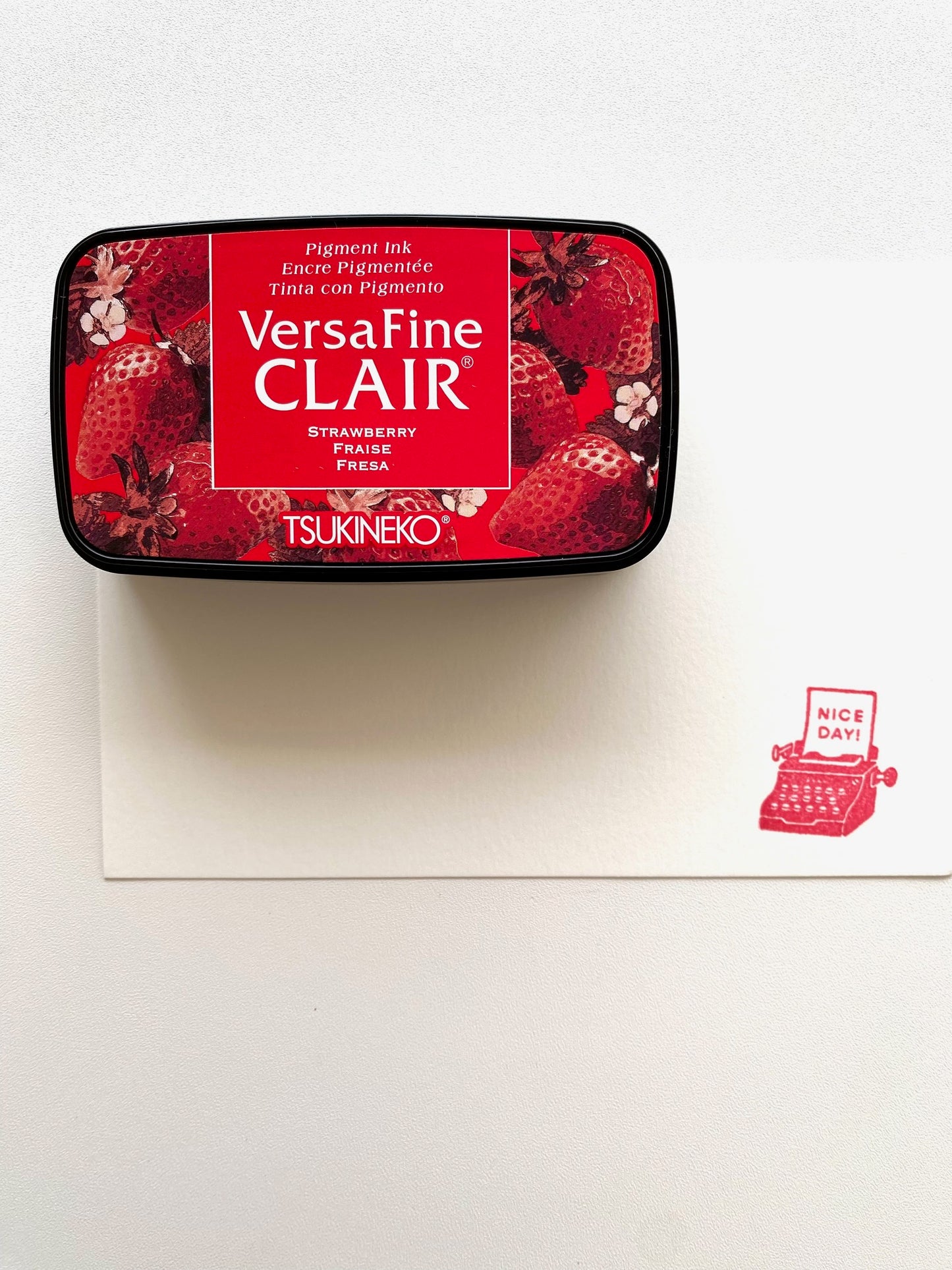 Tsukineko VersaFine Clair Stamp Ink Pad - Strawberry