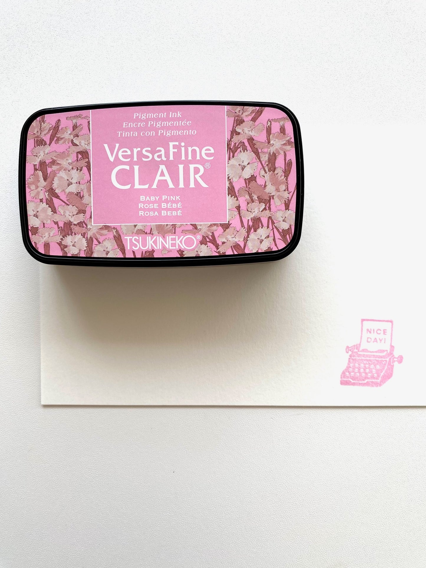 Tsukineko VersaFine Clair Stamp Ink Pad - Baby Pink