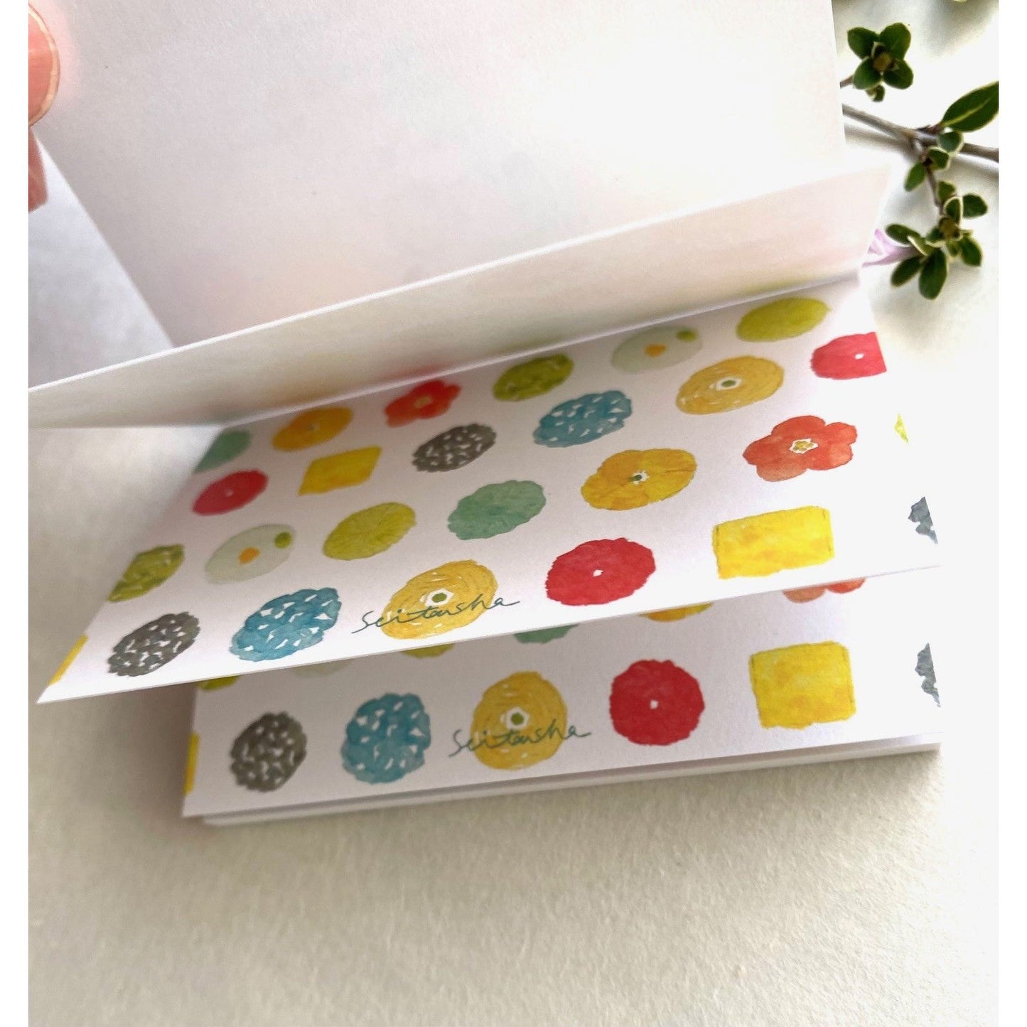 Seitousha Message Card – Confectionery Pattern