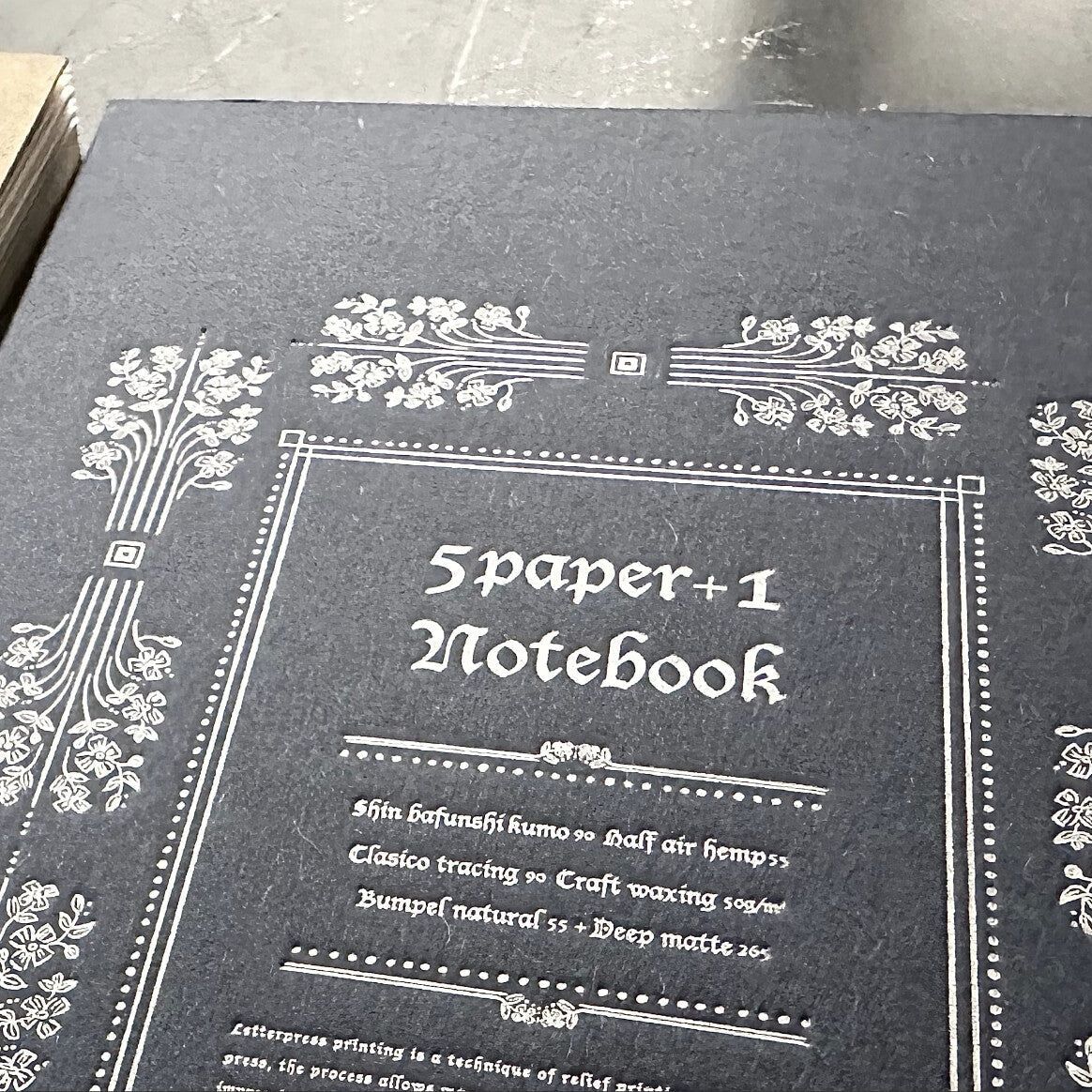 Oeda Letterpress 5 Paper Notebook