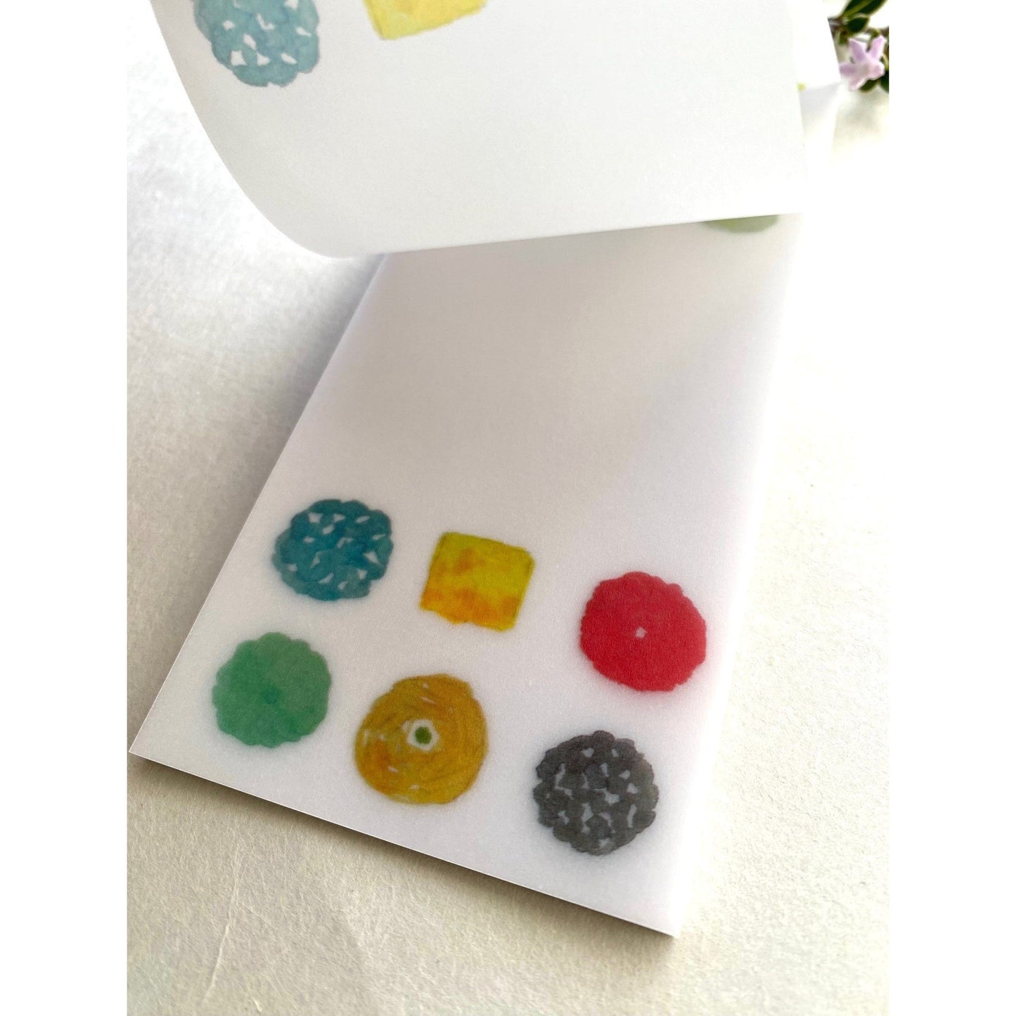 Seitousha Vellum Memo Pad - Confectionery Pattern