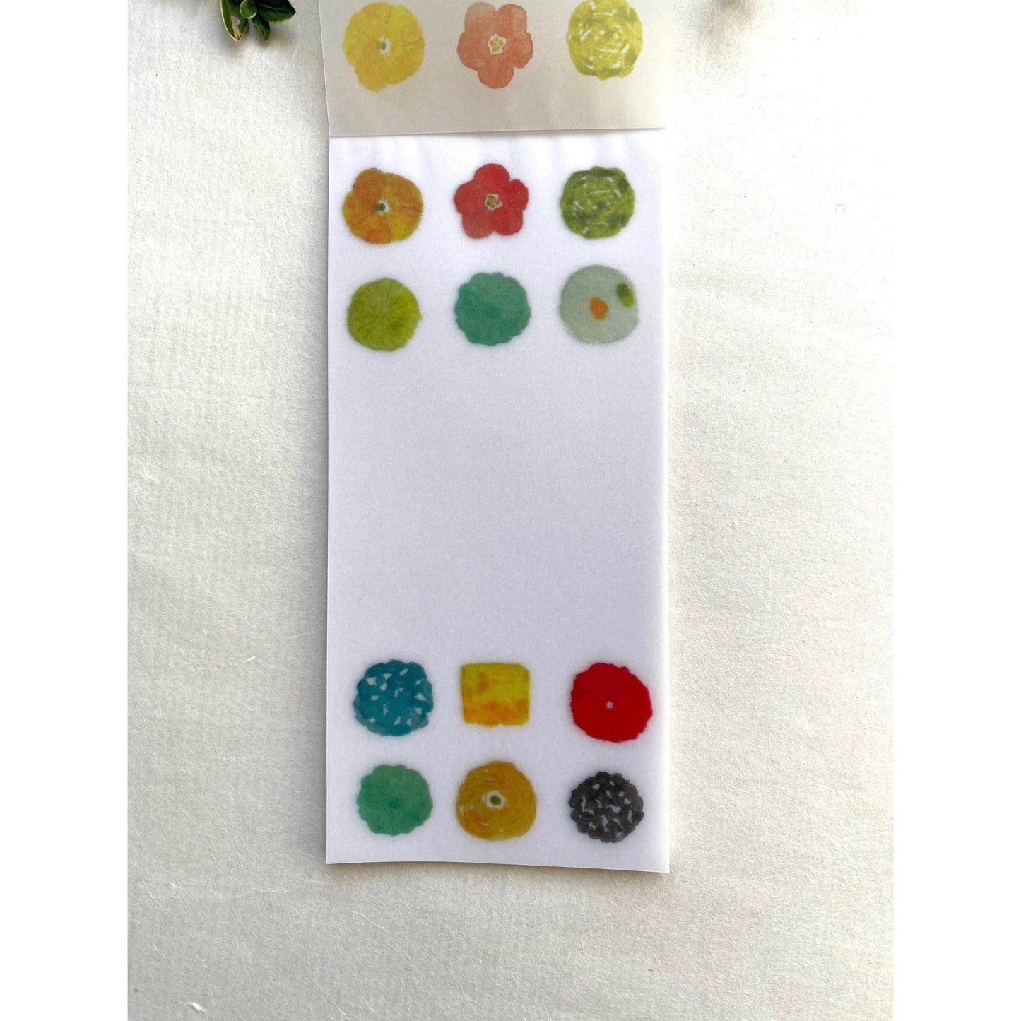 Seitousha Vellum Memo Pad - Confectionery Pattern