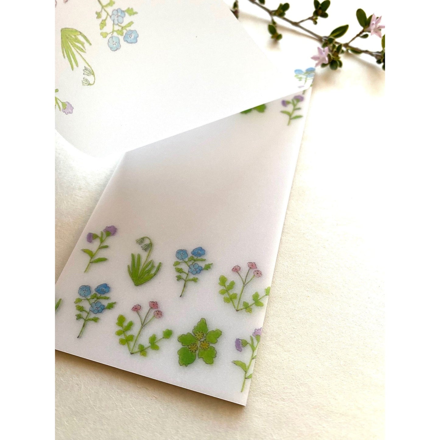 Seitousha Vellum Memo Pad - Over the Winter