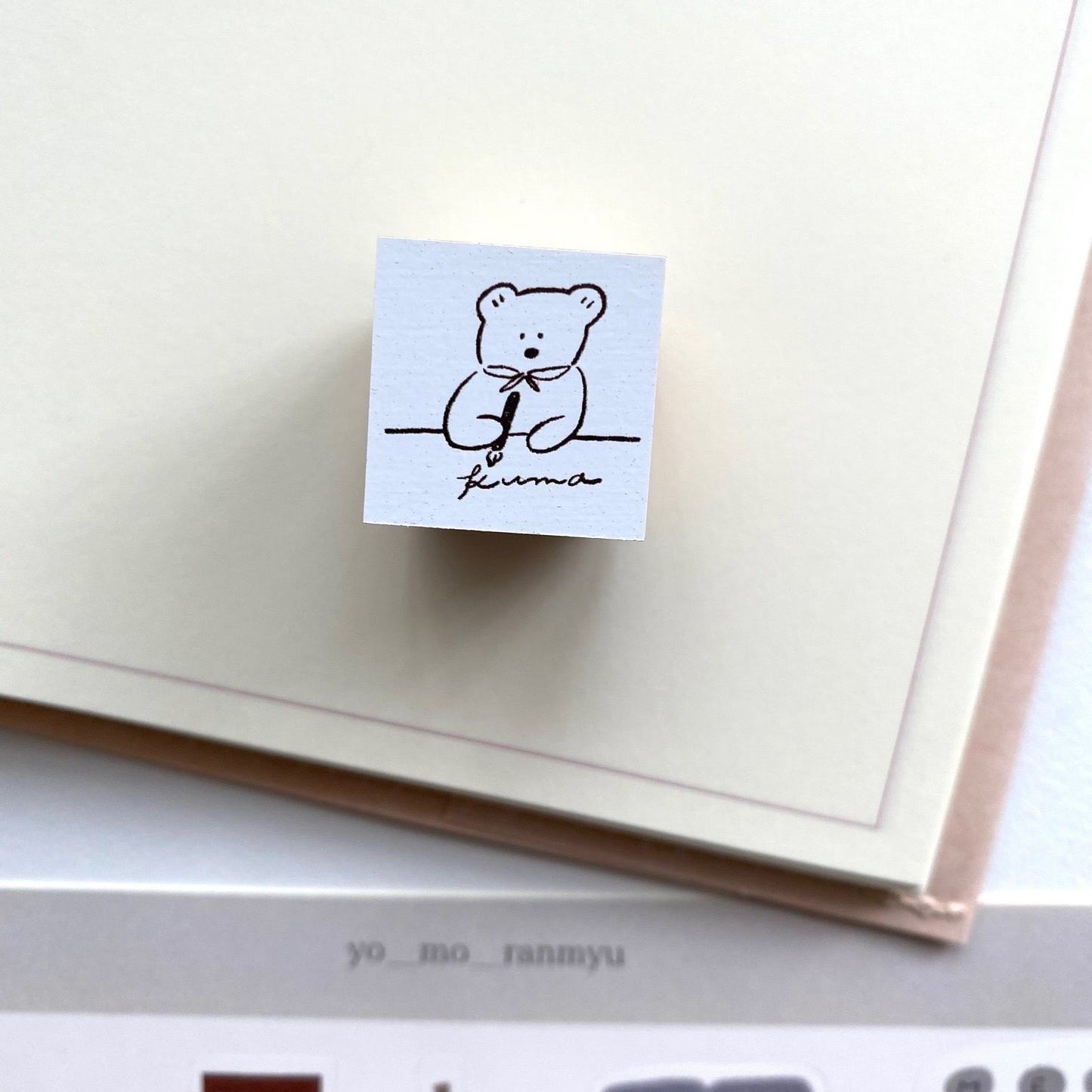 Ranmyu Rubber Stamp - Writing Bear