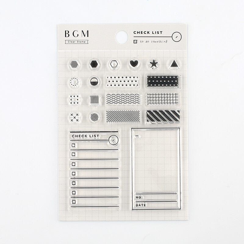 BGM Clear Stamp - Check List