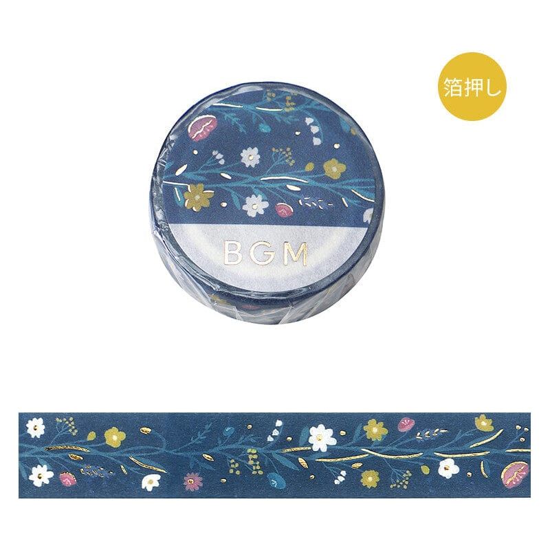 BGM Flower & Grass Handkerchief Collection Masking Tape - Tsuchihatsukana