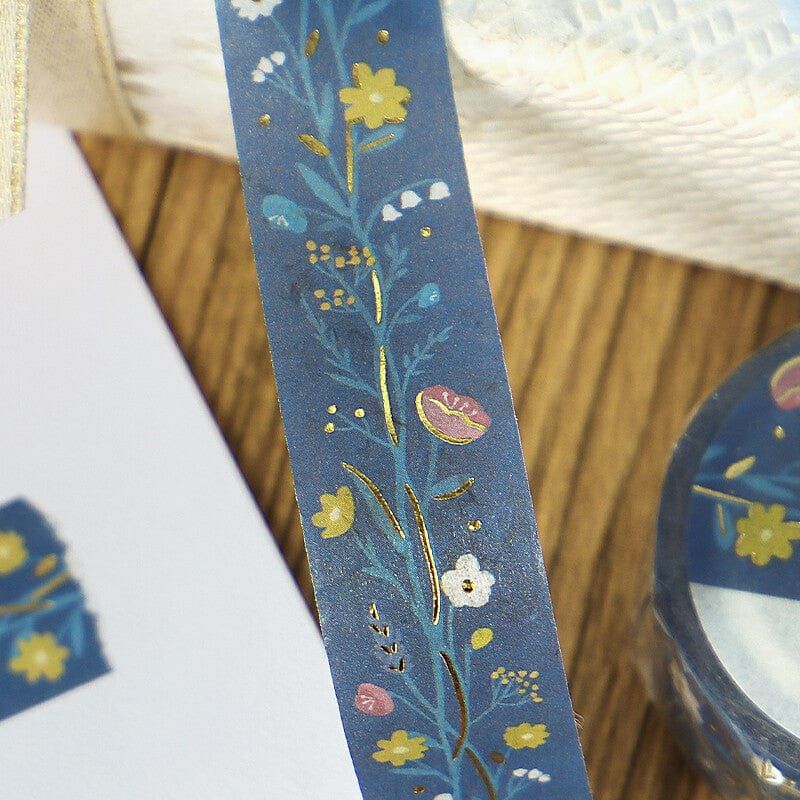 BGM Flower & Grass Handkerchief Collection Masking Tape - Tsuchihatsukana