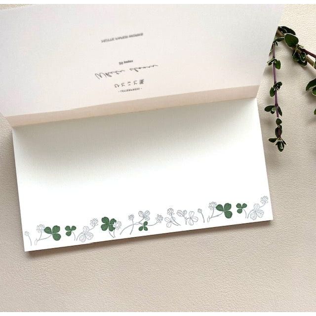 Hutte Paper Works Letterpress Memo Pad - Clover