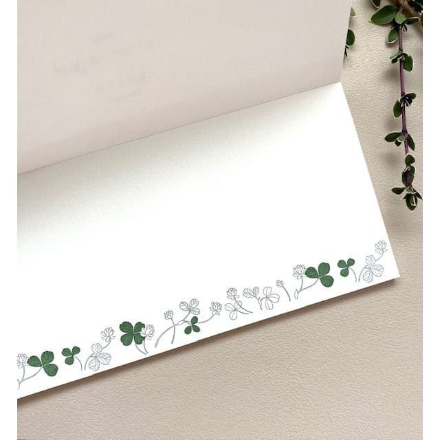 Hutte Paper Works Letterpress Memo Pad - Clover