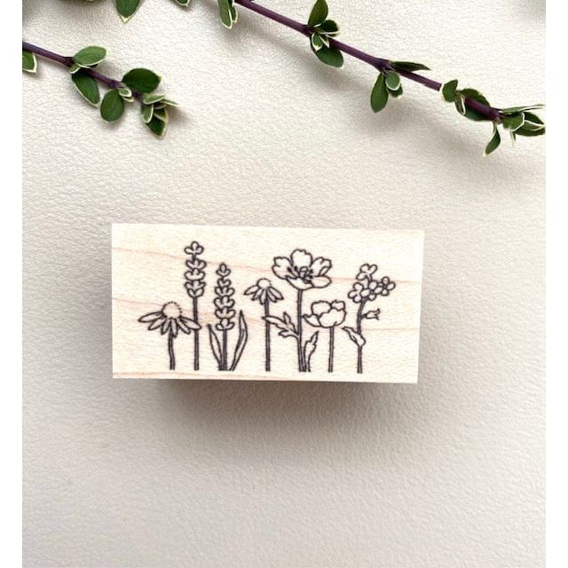 Hutte Paper Works Rubber Stamp – Spring Flower