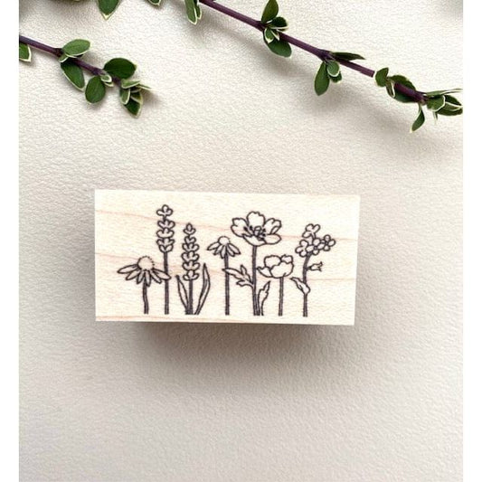 Hutte Paper Works Rubber Stamp – Spring Flower