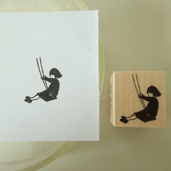 MA7stamp Rubber Stamp - Little Fumiko Swing