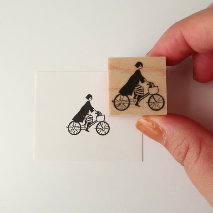 MA7stamp Rubber Stamp - Miss Fumiko Collection - Bicycle