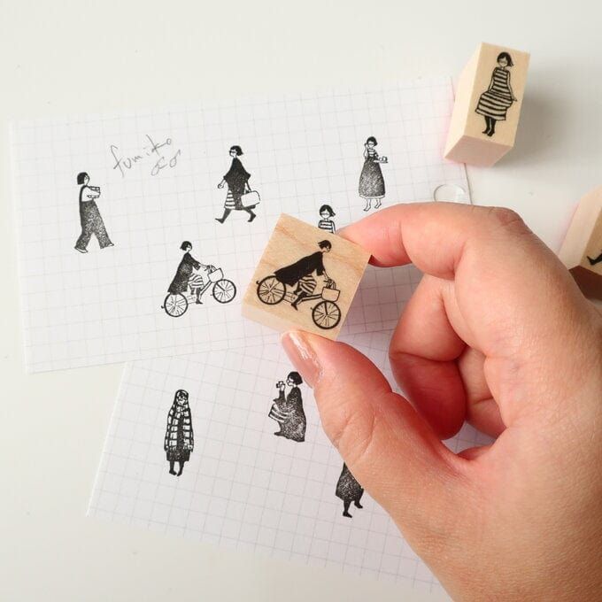 MA7stamp Rubber Stamp - Miss Fumiko Collection - Bicycle