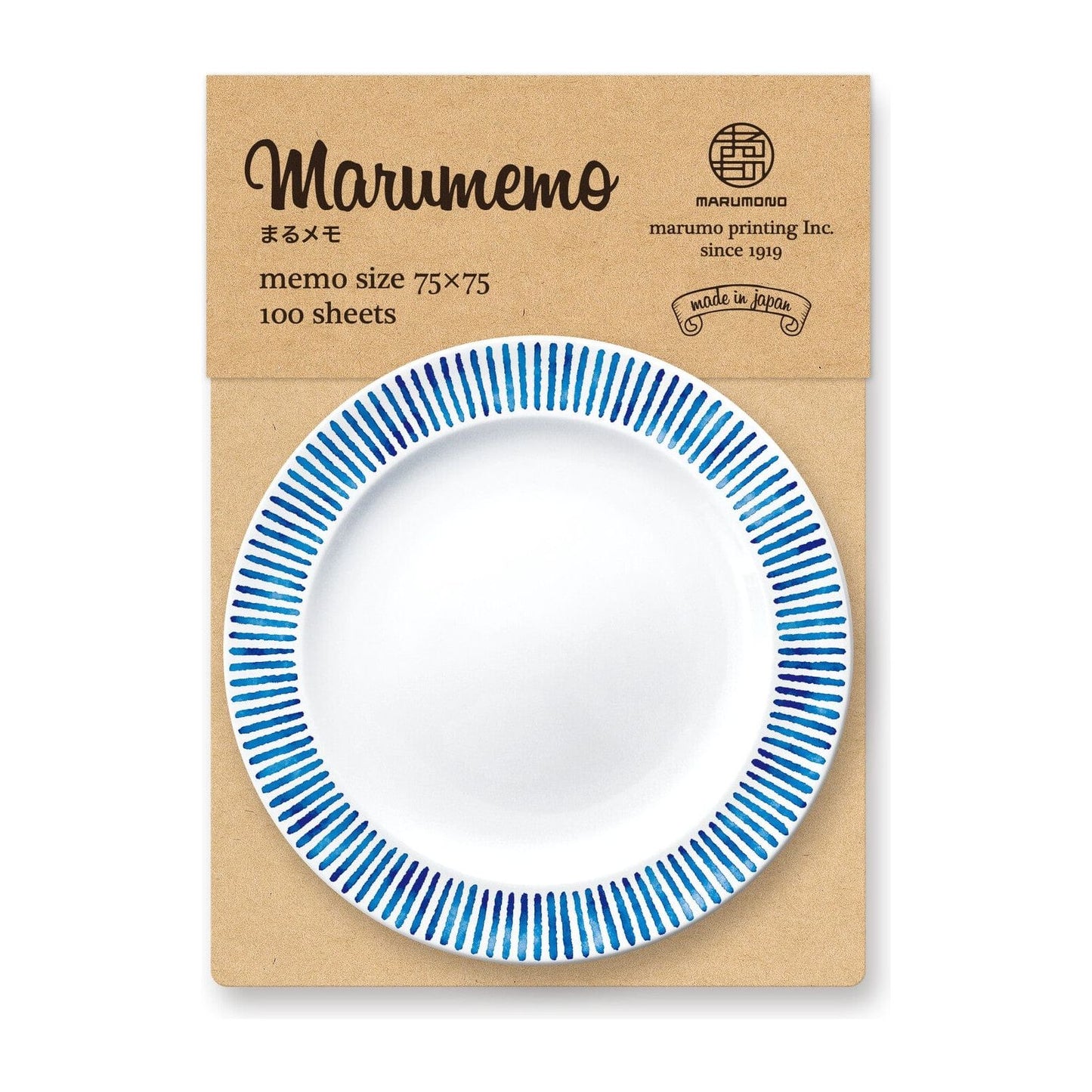 Marumemo Scandinavian Dish Collection Memo Pad - Line