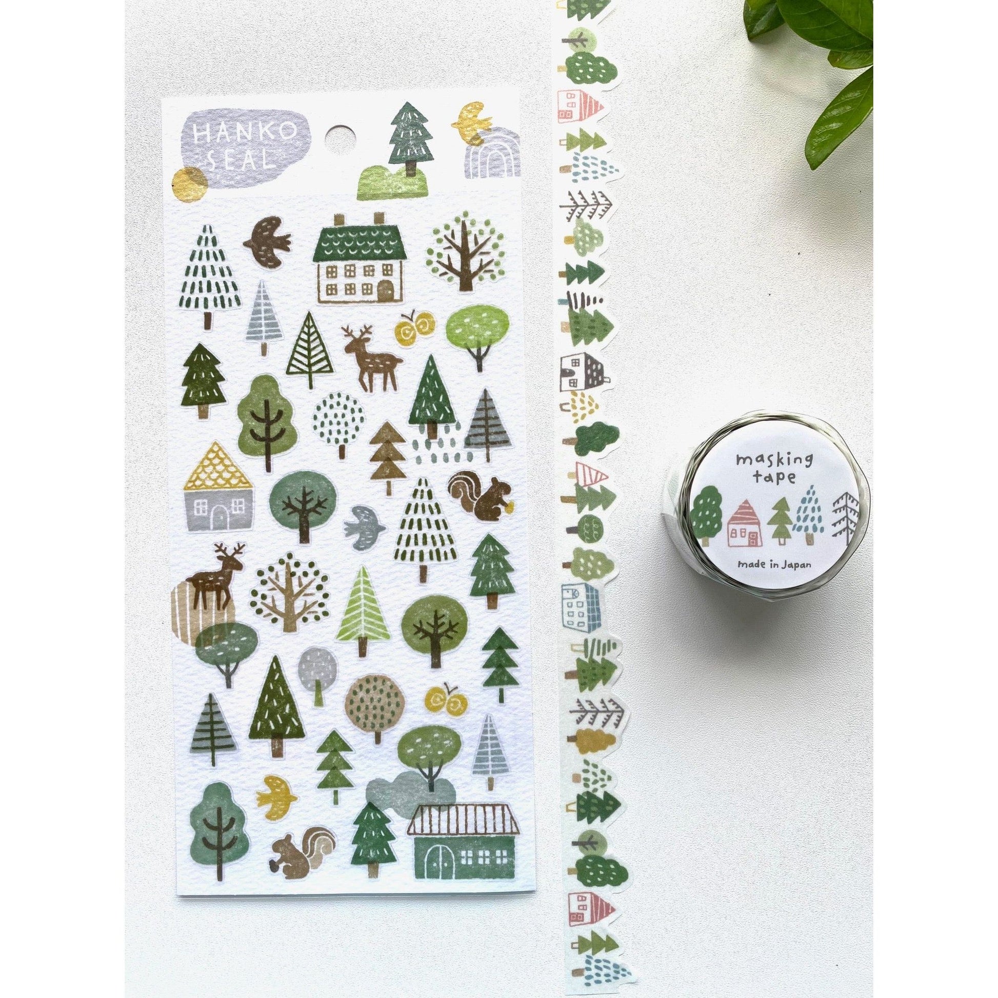 Mind Wave Die-cut Masking Tape - Forest