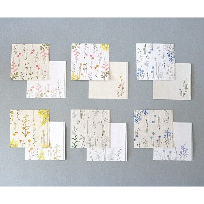 Mocolier Flowelltea Series Wildflowers Memo / Message Card Set