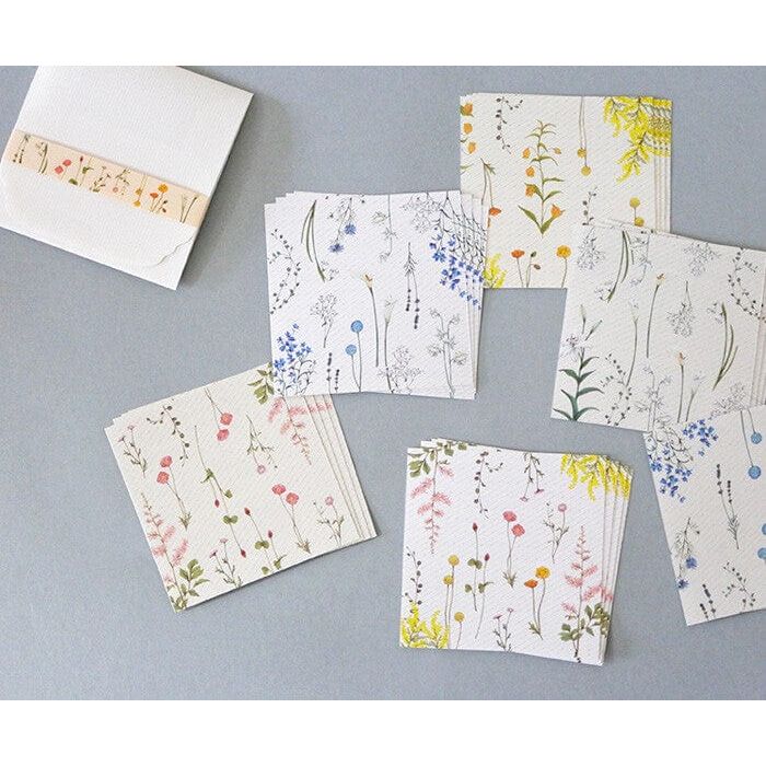 Mocolier Flowelltea Series Wildflowers Memo / Message Card Set