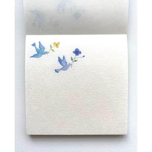 NB Co. Nuku Michikusa Series Memo Pad - Blue Bird