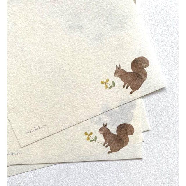 NB Co. Nuku Michikusa Series Memo Pad - Squirrel and Flower