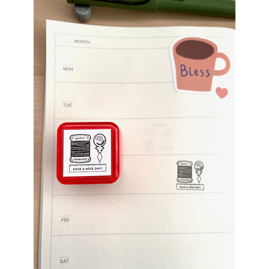 Sanby x Eric Small Things Self Inking Stamp - Sewing