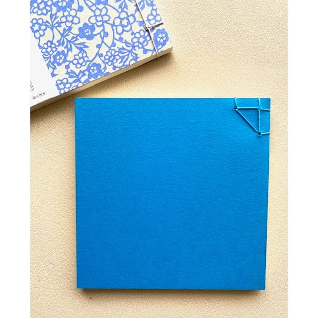 Shogado Kadotoji Notebook (Small) – Floral Arabesque / Blue