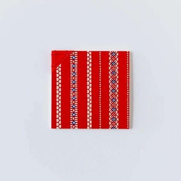 Shogado Kadotoji Notebook (Small) – Striped / Red