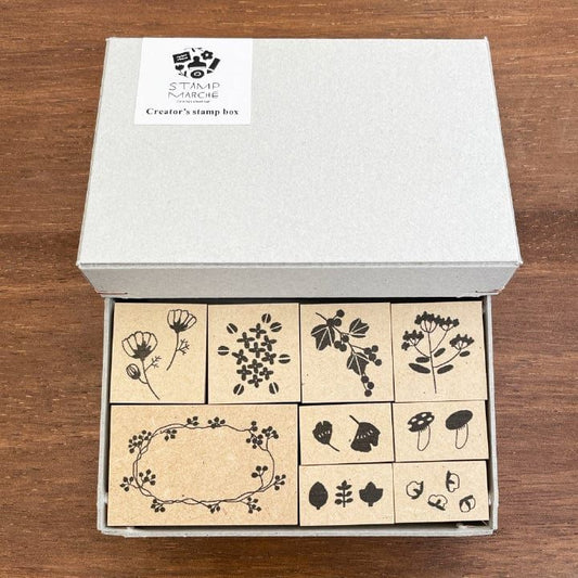 Stamp Marche Rubber Stamp Creator's Stamp Set - Autumn Flower