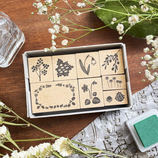 Stamp Marche Rubber Stamp Creator's Stamp Set - Winter Flower