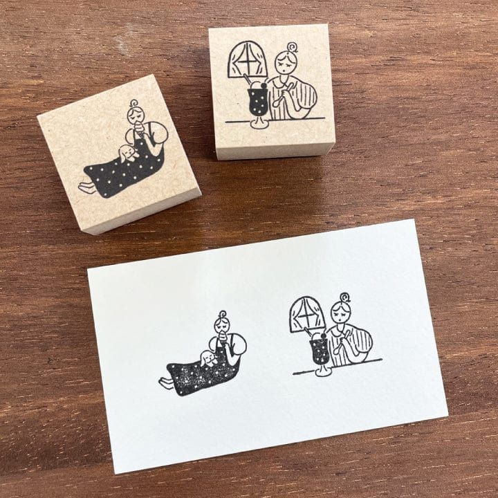 Stamp Marche Rubber Stamp - Lazy