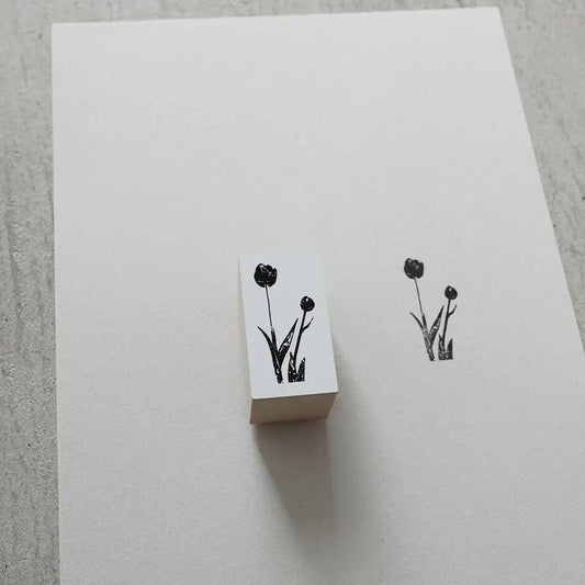 Yohaku Rubber Stamp S-013 - Tulips