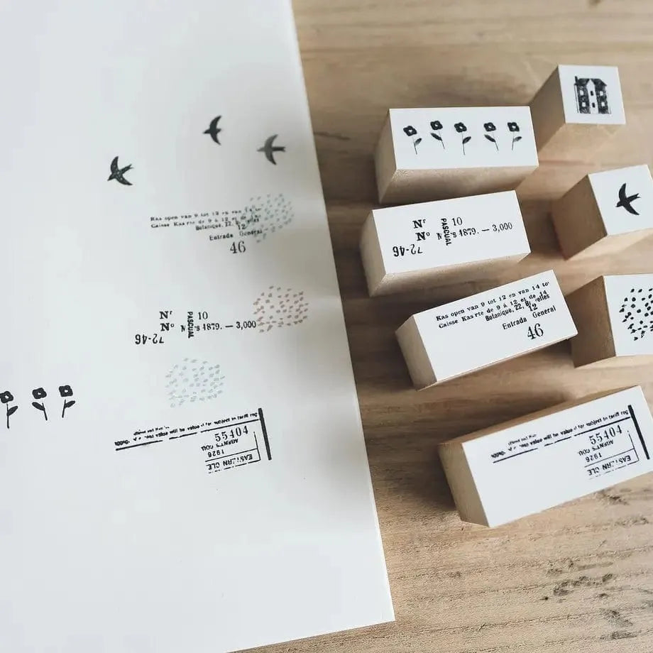 Yohaku Rubber Stamp S-035 - Garden