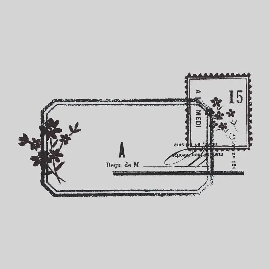 Yohaku Rubber Stamp S-045 - Bouquet