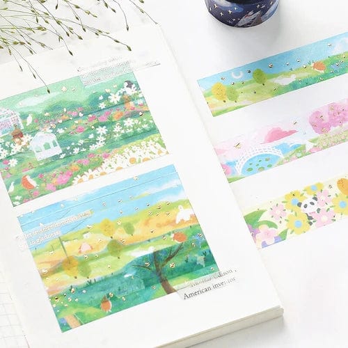 BGM Washi Tape 'Little World' Series - Ornament Flower Garden