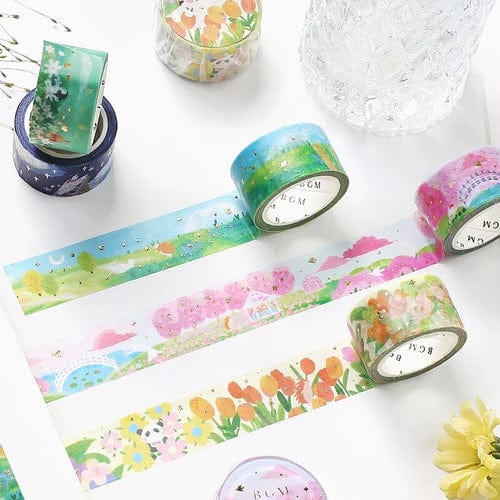 BGM Washi Tape 'Little World' Series - Ornament Flower Garden