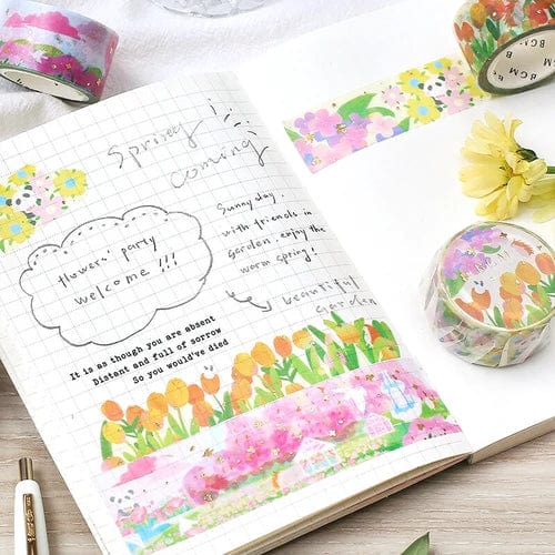 BGM Washi Tape 'Little World' Series - Ornament Tulip