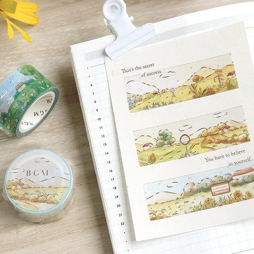 BGM Washi Tape - The Countryside at Dusk