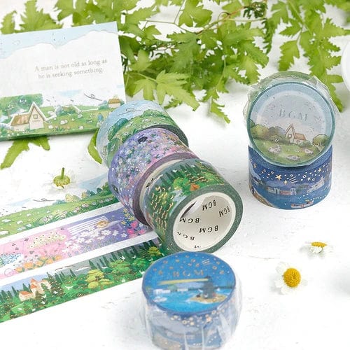 BGM Washi Tape - The Countryside at Dusk