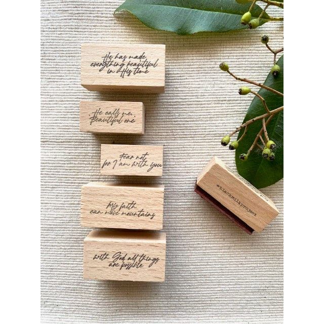 Black Milk Project Rubber Stamp Words Series (Christian-themed) - Where God guides, He provides