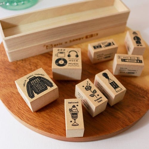 Eric Hello Small Things x Sanby Collaboration Stamp Set - Label