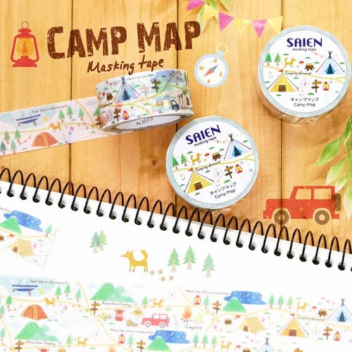 Kamiiso SAIEN Masking Tape - Camp Map