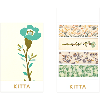 KITTA Washi Tape Basic Series - Flower 4