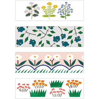 KITTA Washi Tape Basic Series - Flower 5