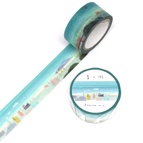 Miki Tamura X SAIEN Masking Tape - Blue and City