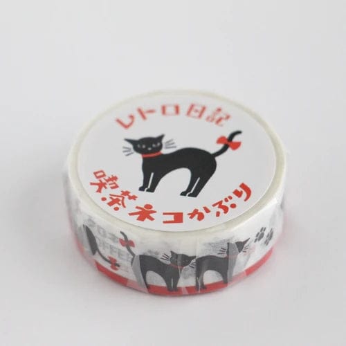 Wa-Life Washi Tape - Retro Diary Coffee cat